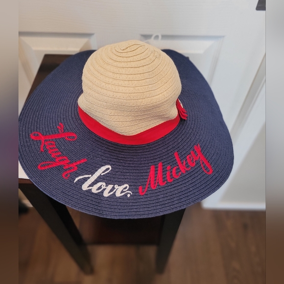 Disney Parks Laugh Love Mickey authentic "Disney  Parks" sun hat - Picture 1 of 3